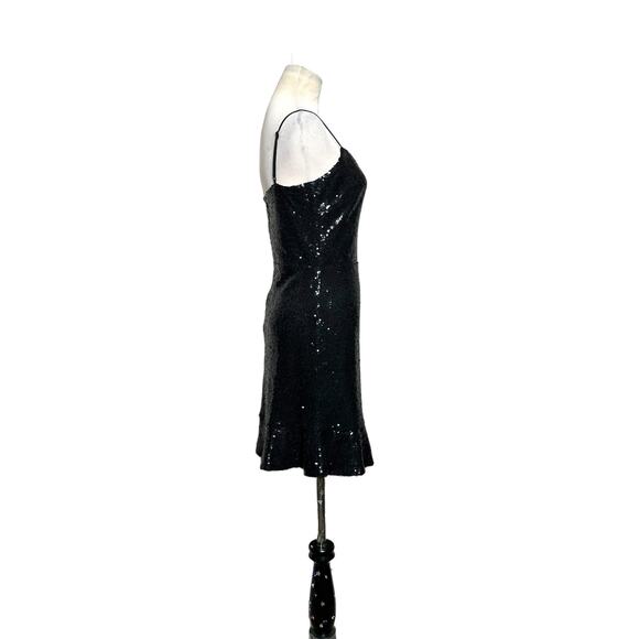 Aqua black sequin sleeveless  mini dress size M - Picture 7 of 14